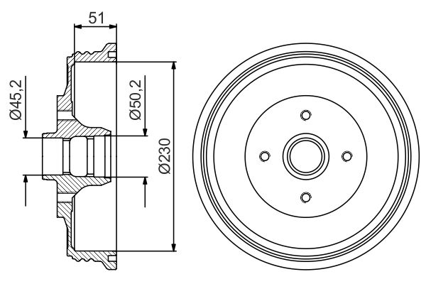 Brake Drum BOSCH 0 986 477 178