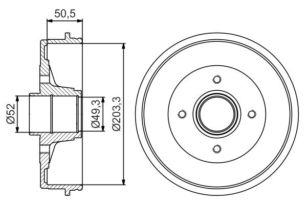 Brake Drum BOSCH 0 986 477 196