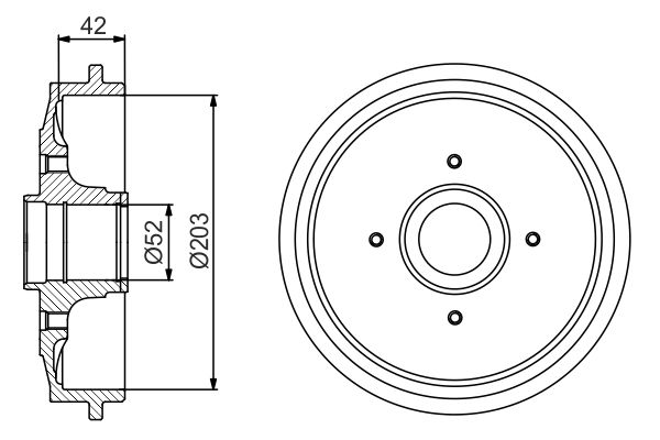 Гальмівний барабан BOSCH 0 986 477 201