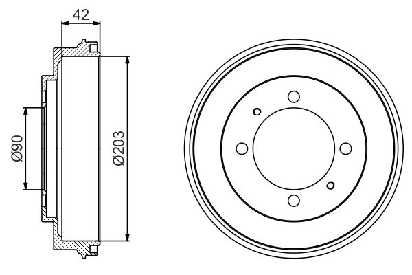 Гальмівний барабан BOSCH 0 986 477 202