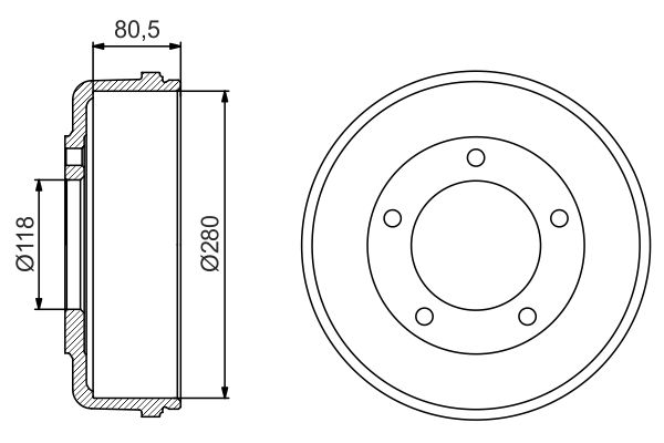 Brake Drum BOSCH 0 986 477 203