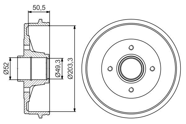 Гальмівний барабан BOSCH 0 986 477 210