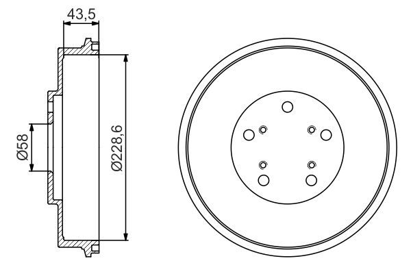 Brake Drum BOSCH 0 986 477 231