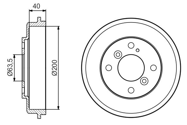 Гальмівний барабан BOSCH 0 986 477 240