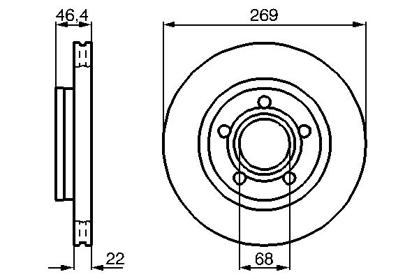 Brake Disc BOSCH 0986478574