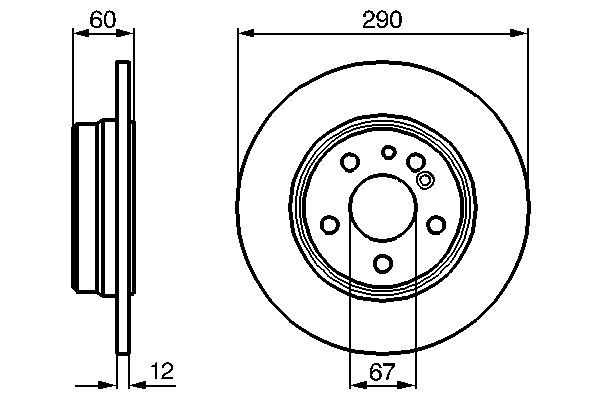 Brake Disc BOSCH 0986478607