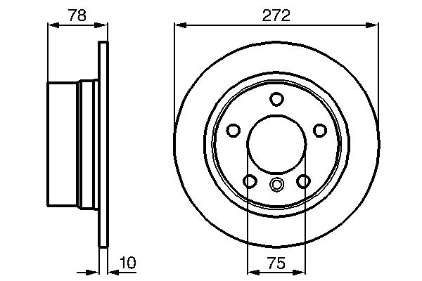 Brake Disc BOSCH 0 986 478 641