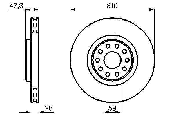 Brake Disc BOSCH 0986478669