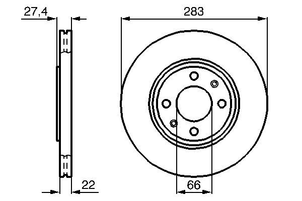 Brake Disc BOSCH 0 986 478 834