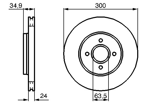 Brake Disc BOSCH 0 986 479 048