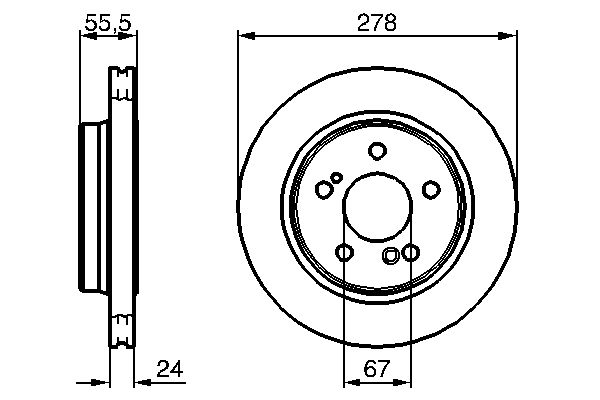 Brake Disc BOSCH 0 986 479 133