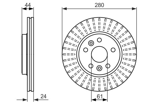 Brake Disc BOSCH 0 986 479 611