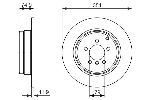 Brake Disc BOSCH 0 986 479 612