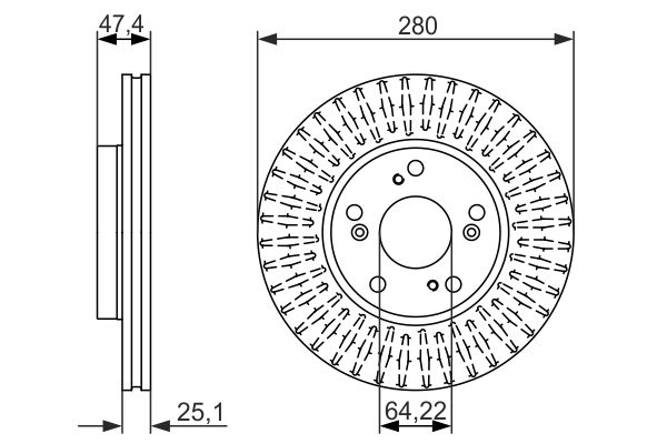 Brake Disc BOSCH 0 986 479 625