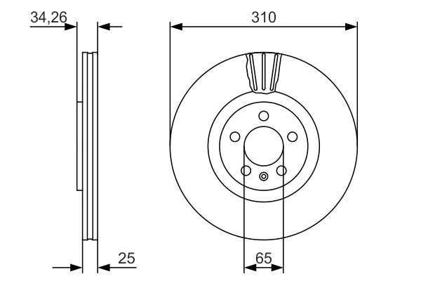 Brake Disc BOSCH 0986479642