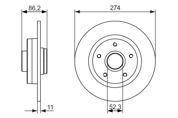 Brake Disc BOSCH 0986479682
