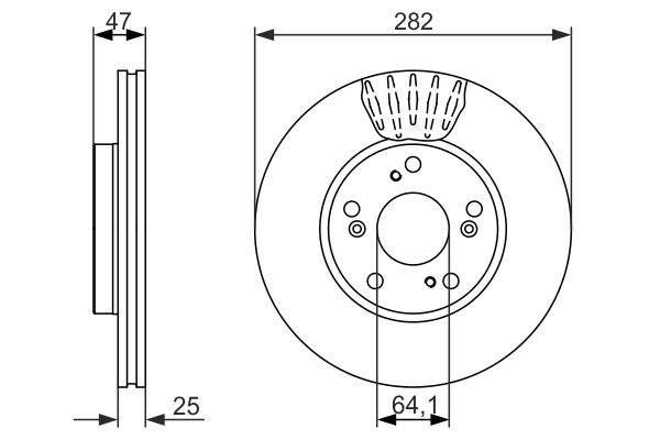 Brake Disc BOSCH 0986479686