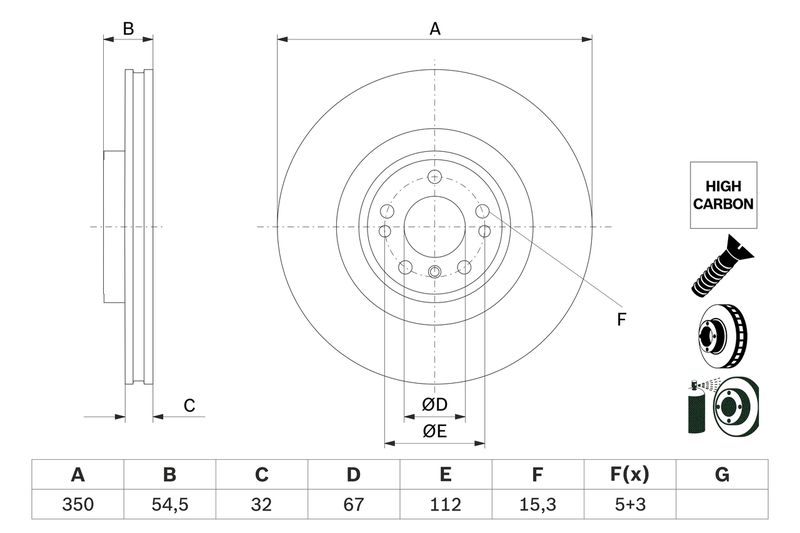 Brake Disc BOSCH 0986479E99