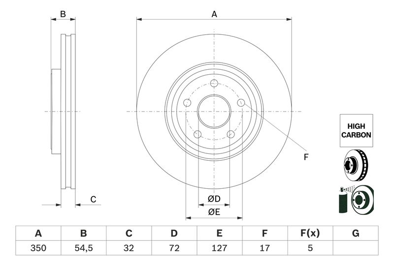 Brake Disc BOSCH 0 986 479 F01