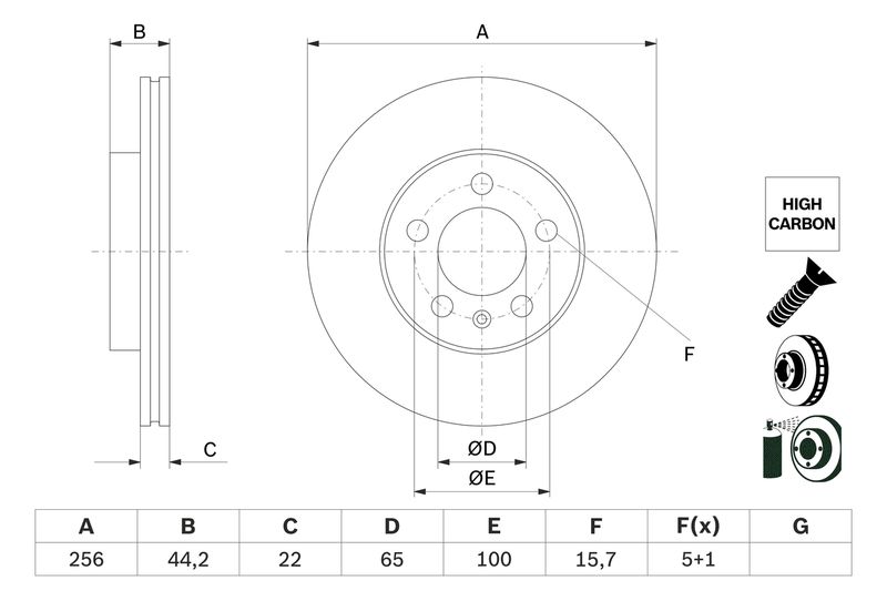 Brake Disc BOSCH 0986479F32