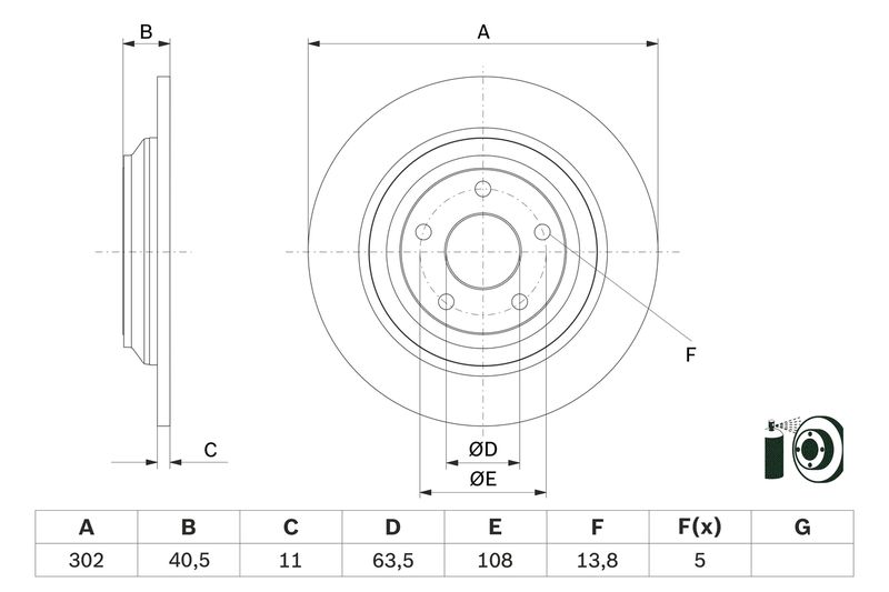 Brake Disc BOSCH 0986479F79