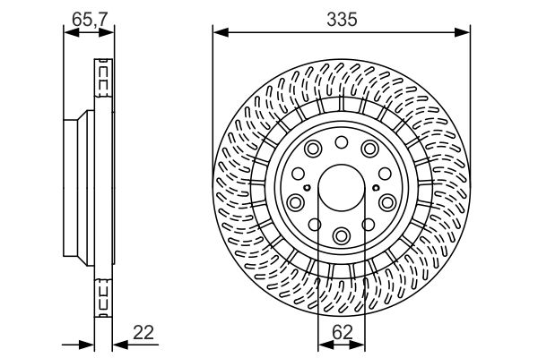 Brake Disc BOSCH 0986479T34