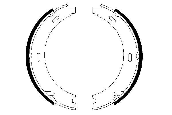 Brake Shoe Set, parking brake BOSCH 0 986 487 344