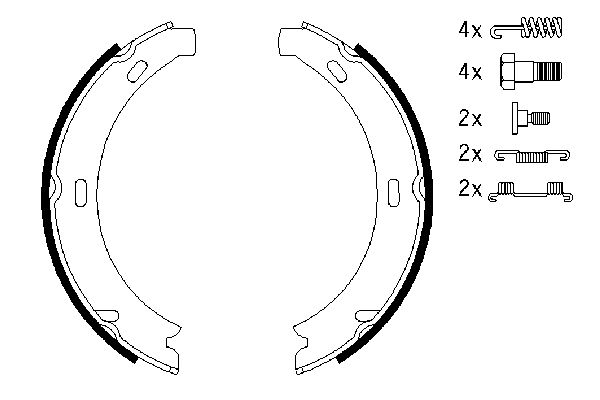 Brake Shoe Set, parking brake BOSCH 0986487584