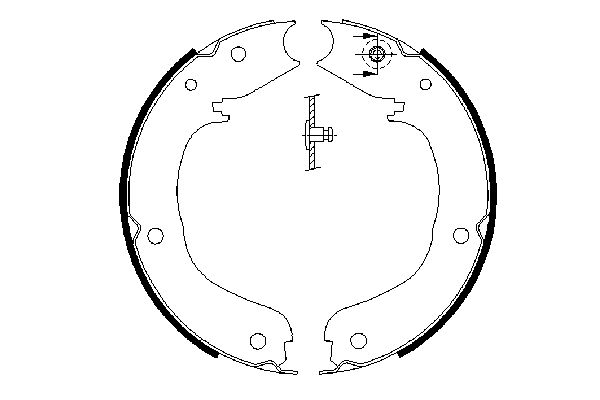 Brake Shoe Set, parking brake BOSCH 0 986 487 710