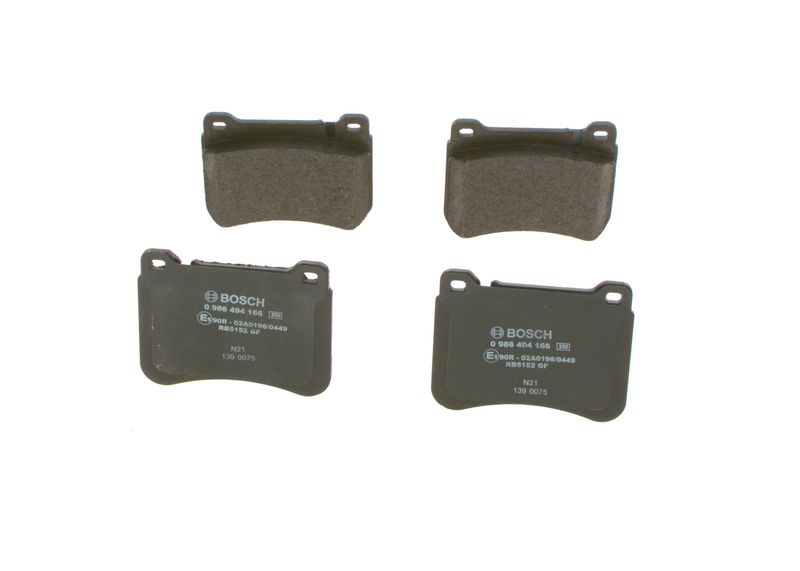 Brake Pad Set, disc brake BOSCH 0 986 494 166