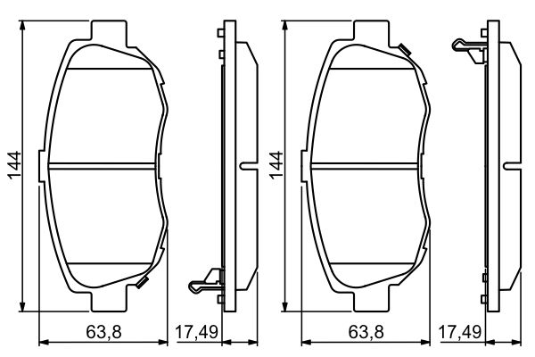 Brake Pad Set, disc brake BOSCH 0986494211