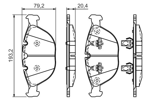 Brake Pad Set, disc brake BOSCH 0986494217