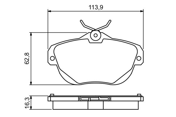 Комплект гальмівних накладок, дискове гальмо BOSCH 0 986 494 243