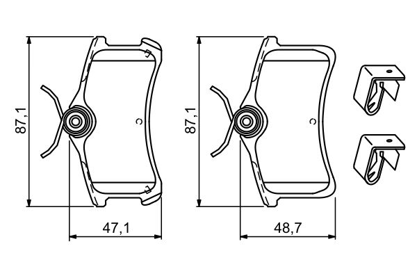 Brake Pad Set, disc brake BOSCH 0 986 494 274