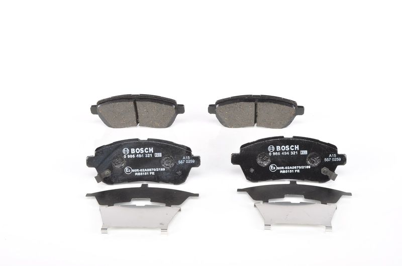 Brake Pad Set, disc brake BOSCH 0986494321