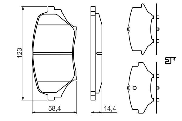 Brake Pad Set, disc brake BOSCH 0 986 494 322