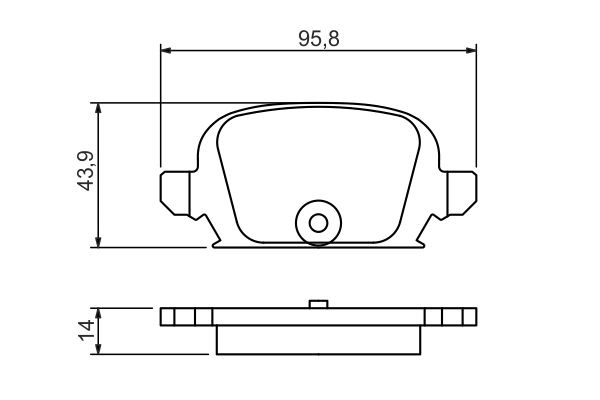 Brake Pad Set, disc brake BOSCH 0986494340