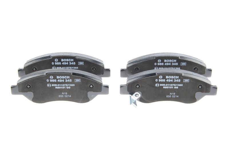 Brake Pad Set, disc brake BOSCH 0 986 494 345