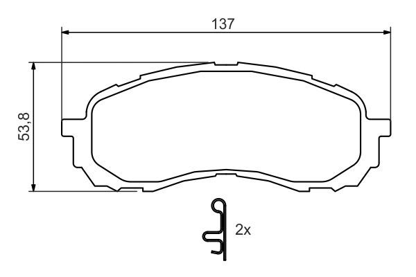 Brake Pad Set, disc brake BOSCH 0986494373