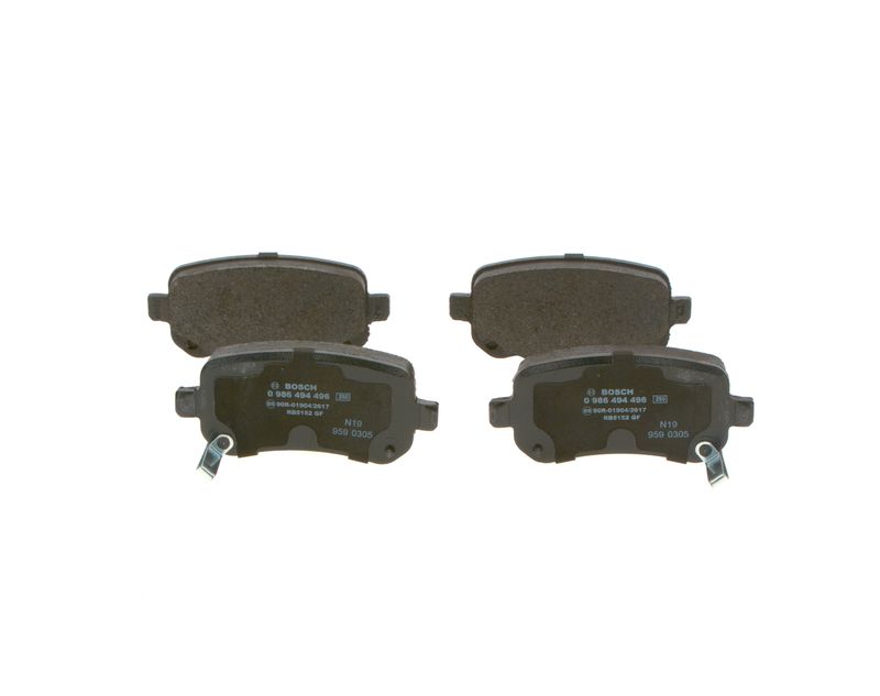 Brake Pad Set, disc brake BOSCH 0 986 494 496