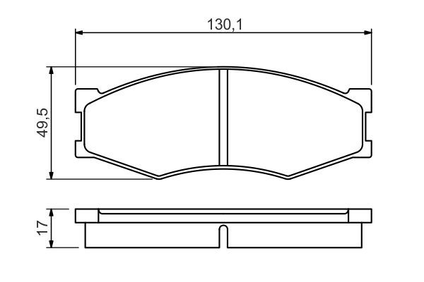 Комплект гальмівних накладок, дискове гальмо BOSCH 0986494541