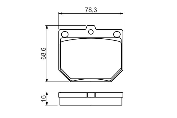 Brake Pad Set, disc brake BOSCH 0 986 494 579