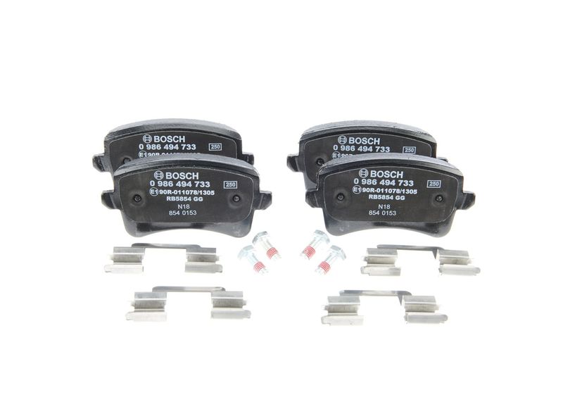 Brake Pad Set, disc brake BOSCH 0 986 494 733