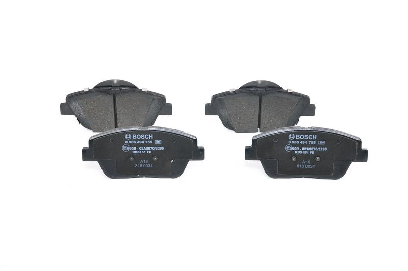 Brake Pad Set, disc brake BOSCH 0 986 494 755