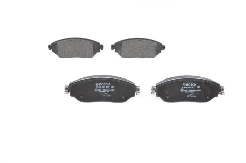 Brake Pad Set, disc brake BOSCH 0 986 494 817
