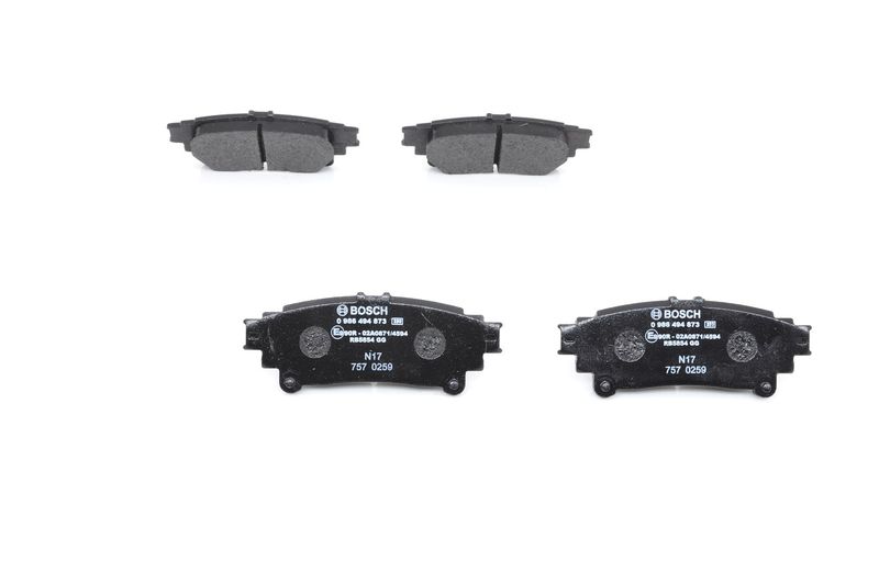 Brake Pad Set, disc brake BOSCH 0986494873