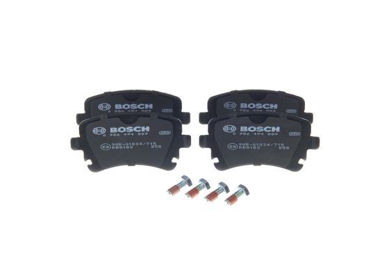 Комплект гальмівних накладок, дискове гальмо BOSCH 0986494889