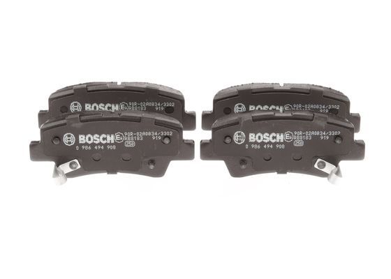 Комплект гальмівних накладок, дискове гальмо BOSCH 0 986 494 908