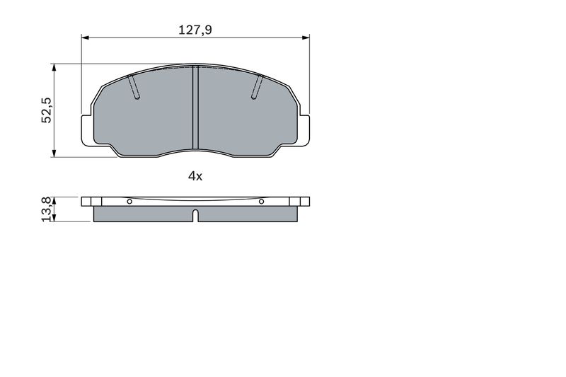 Brake Pad Set, disc brake BOSCH 0 986 494 944