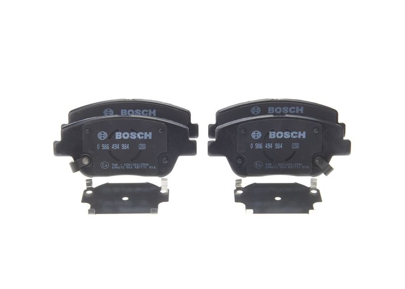 Комплект гальмівних накладок, дискове гальмо BOSCH 0986494984